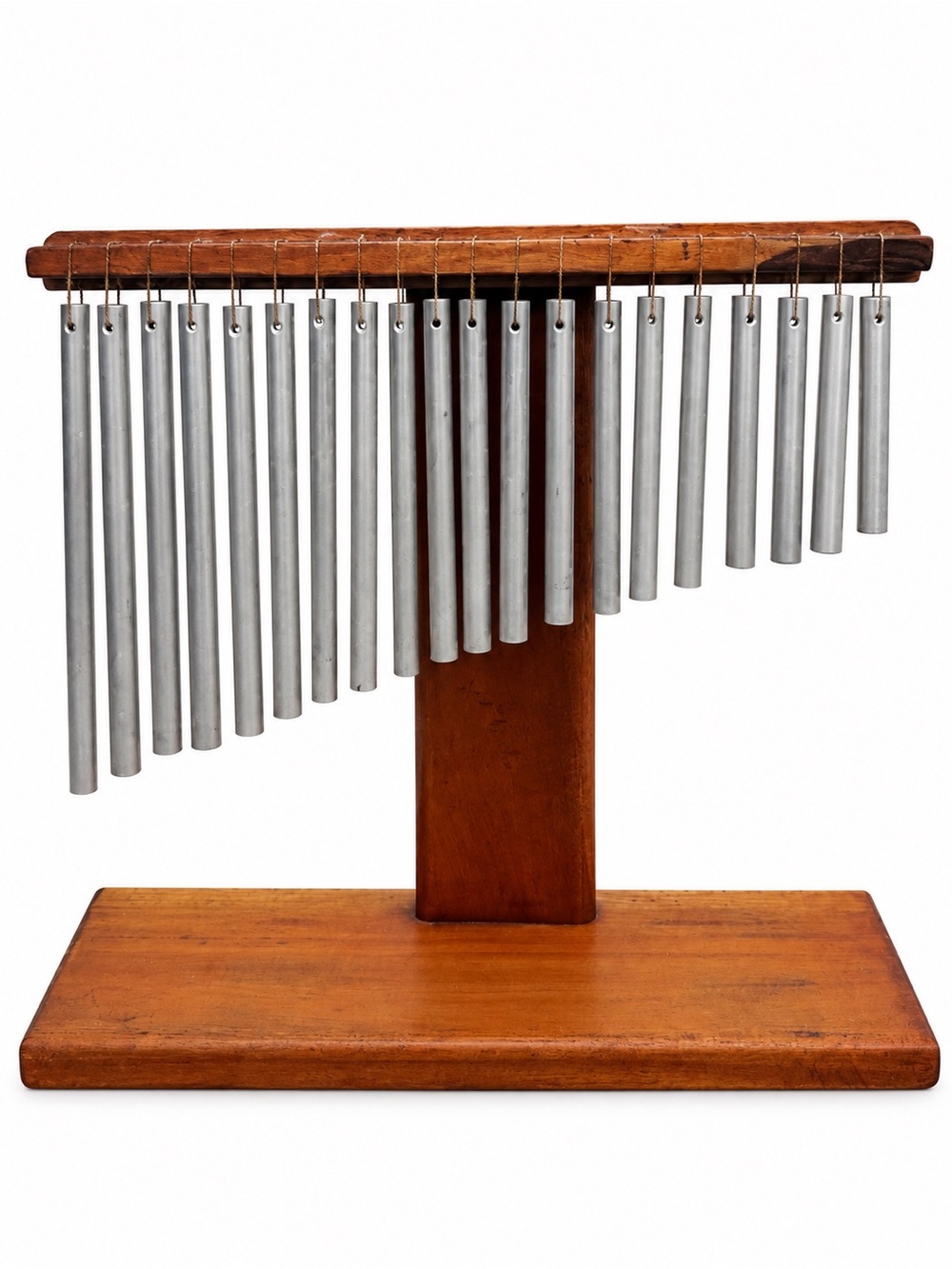 Handmade Bali Indonesia Wood Aluminum Tabletop Chime Percussion Instrument